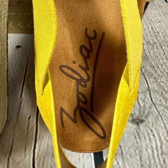 NEW Zodiac Women’s Savannah Platform Slingback Sandals in Lemon/Yellow 7M