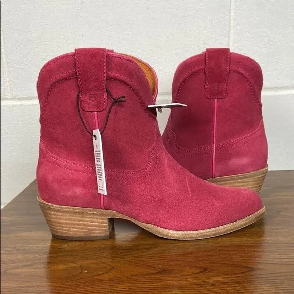 NIB Buck &amp; Brana Women's Casey Leather Western Fashion Booties Size 9.5 Barbie‎