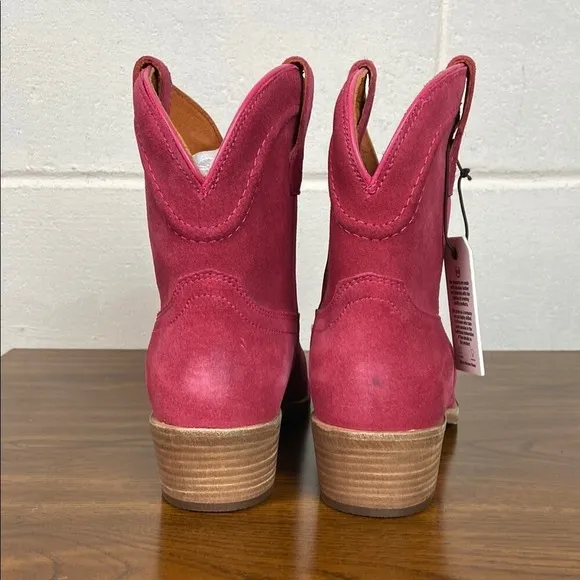 NIB Buck &amp; Brana Women's Casey Leather Western Fashion Booties Size 9.5 Barbie‎