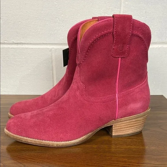 NIB Buck &amp; Brana Women's Casey Leather Western Fashion Booties Size 9.5 Barbie‎