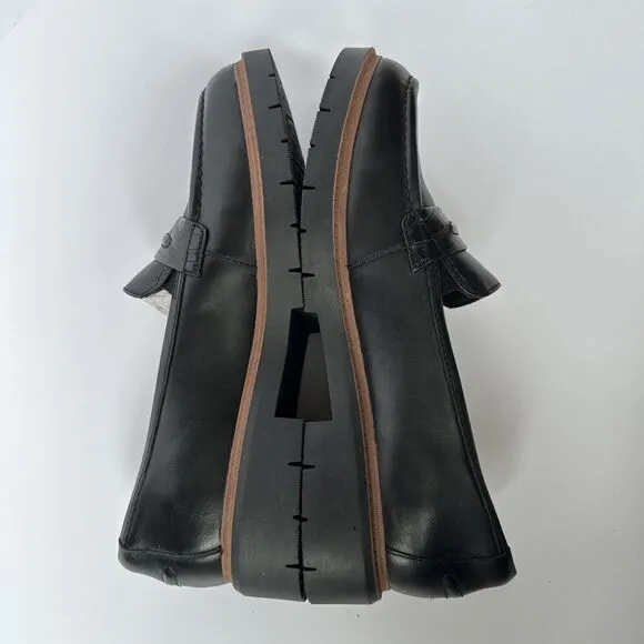 NIB Clarks Westlynn Bay Black Leather Slip-On Loafers Size 8.5