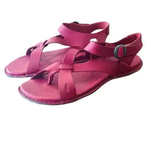NIB Keen women’s Alman Ankle leather strappy sandals buckle SZ 6 cardinal red