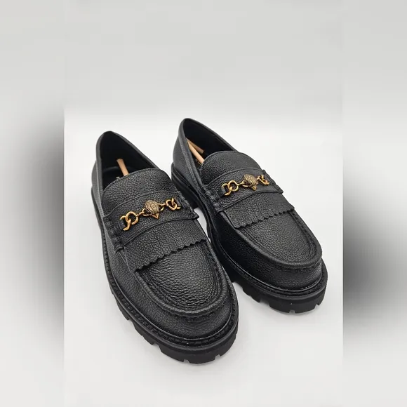 NIB Kurt Geiger Leather Carnaby Chunky Loafers, Black size EU 38.5 or US 8