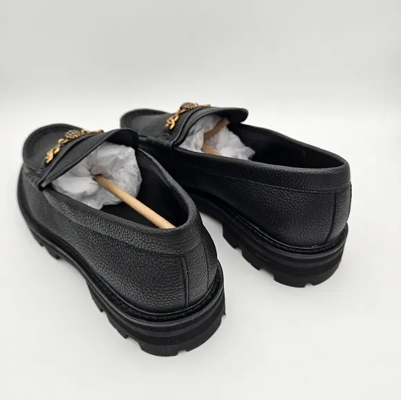 NIB Kurt Geiger Leather Carnaby Chunky Loafers, Black size EU 38.5 or US 8