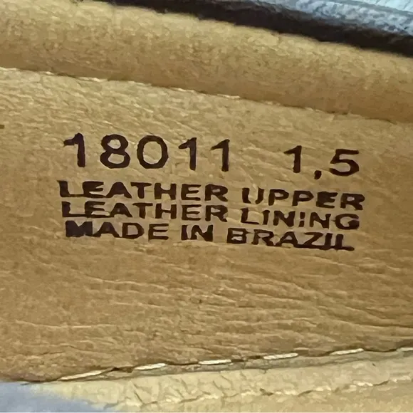 NIB Mark Joseph New York Boys Slip On Brown Leather Loafers, sz 1.5