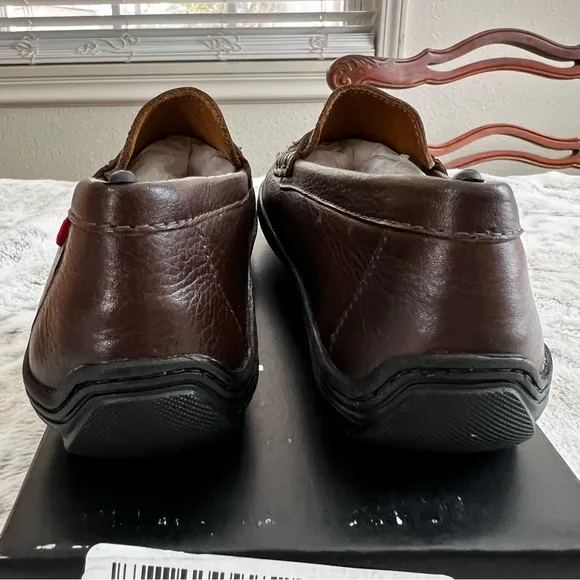 NIB Mark Joseph New York Boys Slip On Brown Leather Loafers, sz 1.5