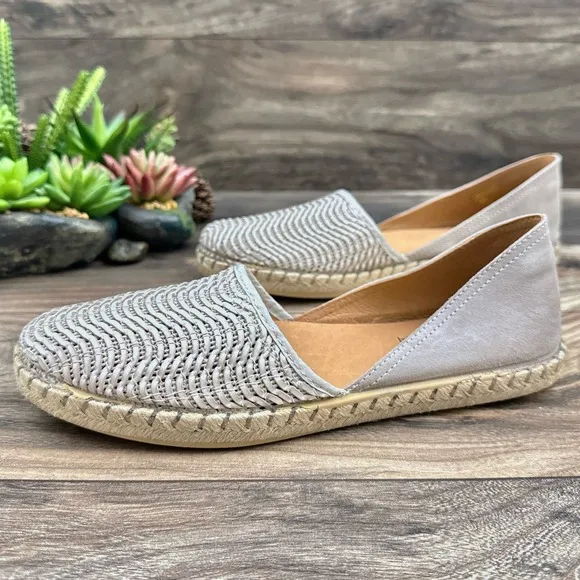 NIB Miz Mooz Cindy 39 8.5-9 Woven Leather Slip On Espadrille D’Orsay Flats