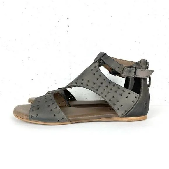 NIB ROAN by Bed Stu Kit Cutout Bosco Grey Gladiator Sandals Leather Size 7