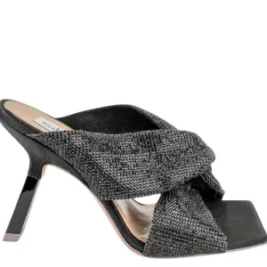 nib Sebastian Milano ‘Paris Crystal’ Slanted-Heel Mules - in Black, size 7.5