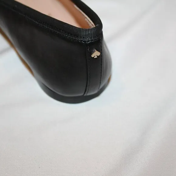 NIB WOMEN'S KATE‎ SPADE HONEY NAPPY LEATHER BLACK FLATS LOAFTER SIZE 8