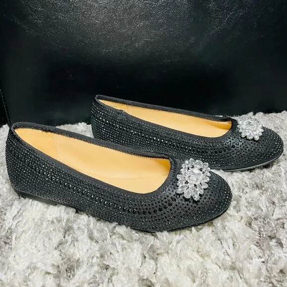 NIB Badgley Mischka Kids Amber Bling Flats