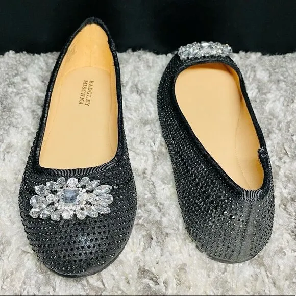NIB Badgley Mischka Kids Amber Bling Flats