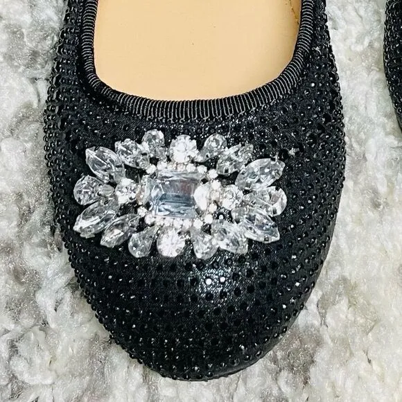 NIB Badgley Mischka Kids Amber Bling Flats
