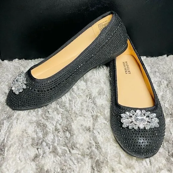 NIB Badgley Mischka Kids Amber Bling Flats