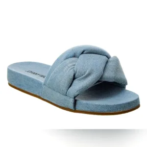 NIB🔥Johnny Was &quot;Ojai&quot; Denim Look Slip-on Sandals 🩵 Szs 9 &amp; 10 😍 SOFT