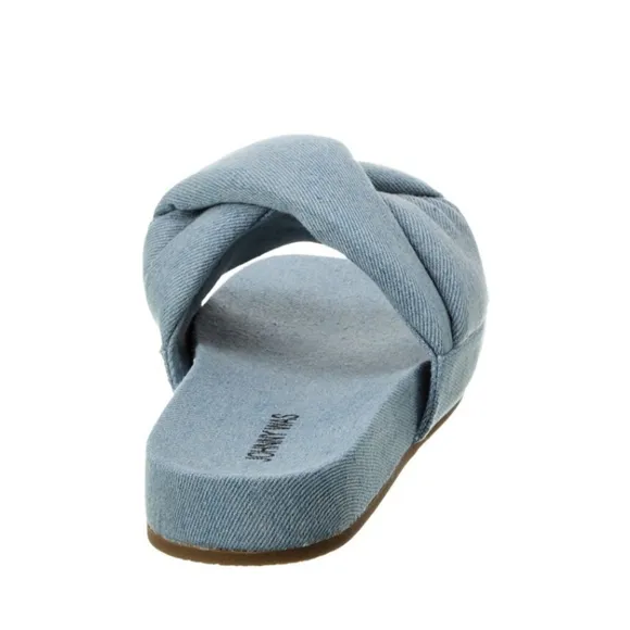 NIB🔥Johnny Was &quot;Ojai&quot; Denim Look Slip-on Sandals 🩵 Szs 9 &amp; 10 😍 SOFT