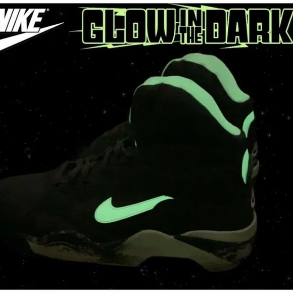 Nike 2012 Air Force 180 RARE Mid Glow In The Dark Sneakers Men's Shoe Sz 10
