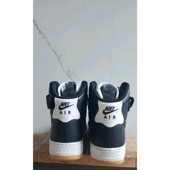 Nike Air Force 1 High By You Mens 10 Black White Gum Sole Custom Sneakers AQ3777
