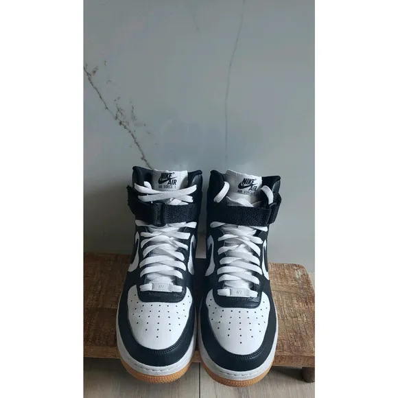 Nike Air Force 1 High By You Mens 10 Black White Gum Sole Custom Sneakers AQ3777