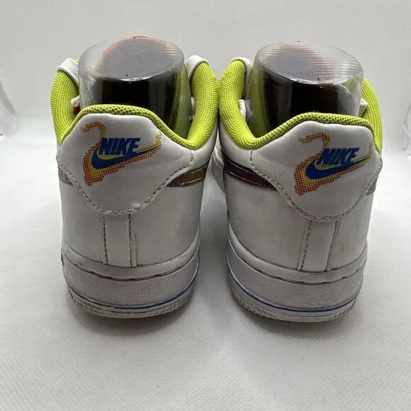 Nike Air Force 1 Kids Sneakers Unisex White Size 3.5 Lace-up Logo Rubber Sole