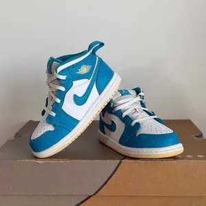 Nike Air Jordan 1 Mid ‘Aquatone’ Toddler Sneakers DQ8425-400- SZ 8 C