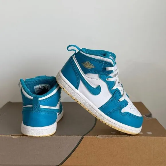 Nike Air Jordan 1 Mid ‘Aquatone’ Toddler Sneakers DQ8425-400- SZ 8 C