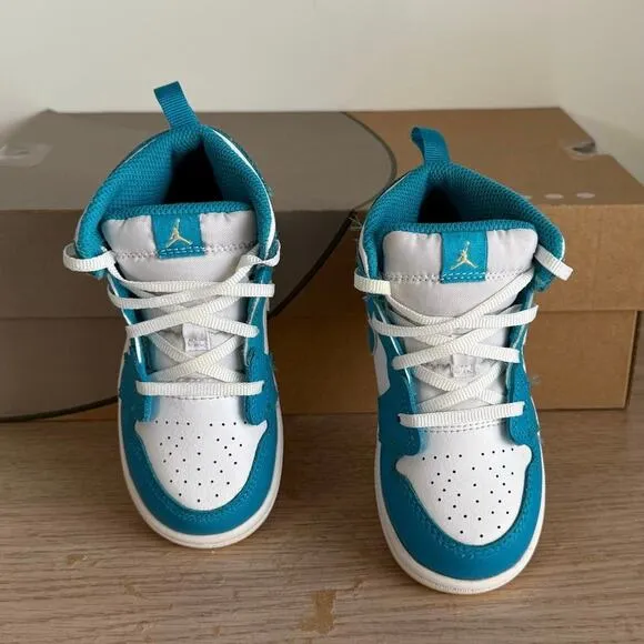 Nike Air Jordan 1 Mid ‘Aquatone’ Toddler Sneakers DQ8425-400- SZ 8 C