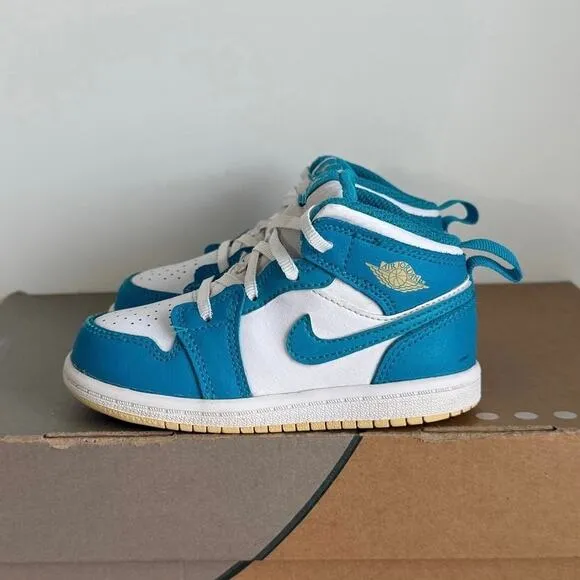 Nike Air Jordan 1 Mid ‘Aquatone’ Toddler Sneakers DQ8425-400- SZ 8 C
