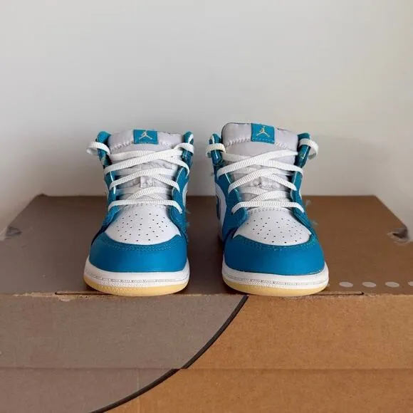 Nike Air Jordan 1 Mid ‘Aquatone’ Toddler Sneakers DQ8425-400- SZ 8 C