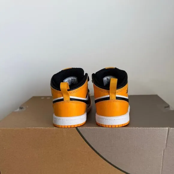 Nike Air Jordan 1 Mid ‘Taxi’ Yellow/Blk Toddler Sneakers - SZ 7 C