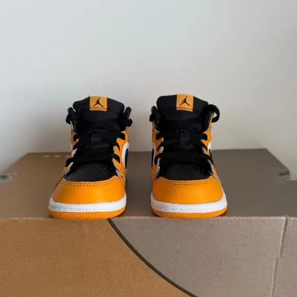 Nike Air Jordan 1 Mid ‘Taxi’ Yellow/Blk Toddler Sneakers - SZ 7 C