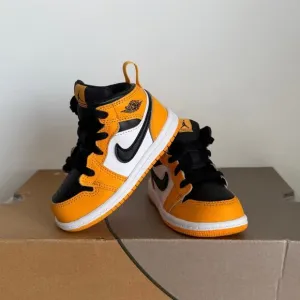 Nike Air Jordan 1 Mid ‘Taxi’ Yellow/Blk Toddler Sneakers - SZ 7 C