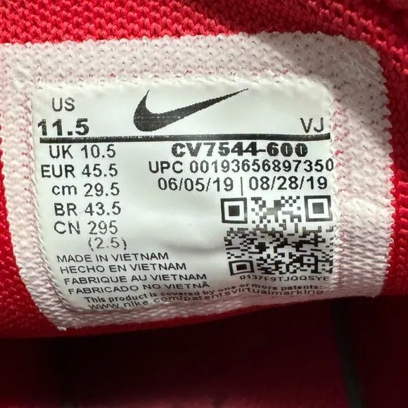 Nike Air Max 270 University Red Sneakers Men's Size 11.5