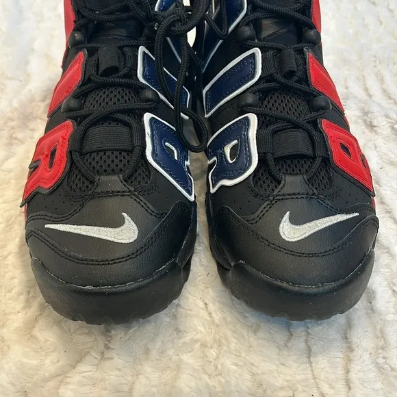 Nike Air More Uptempo '96 Black and University Red sneakers boy 7 years NWOB