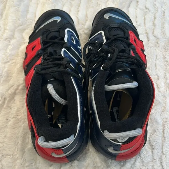 Nike Air More Uptempo '96 Black and University Red sneakers boy 7 years NWOB