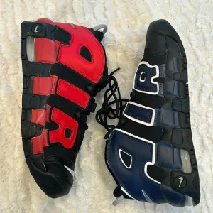 Nike Air More Uptempo '96 Black and University Red sneakers boy 7 years NWOB