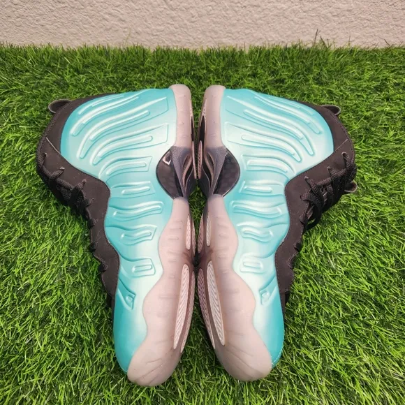Nike Black and Blue Sneakers with Unique Texture and Chunky Sole