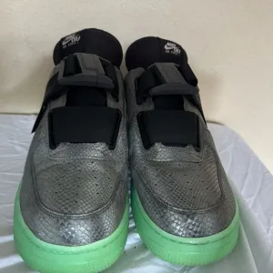 Nike Black and Green Sneakers with Chunky Sole