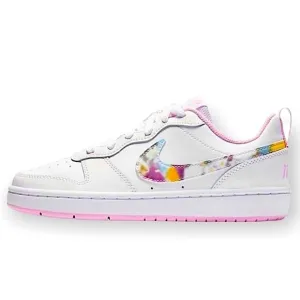 Nike Court Borough Low 2 Floral swoosh All Day Play sneakers size 8 casual girly