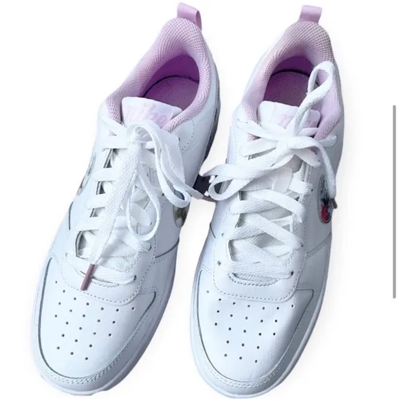 Nike Court Borough Low 2 Floral swoosh All Day Play sneakers size 8 casual girly