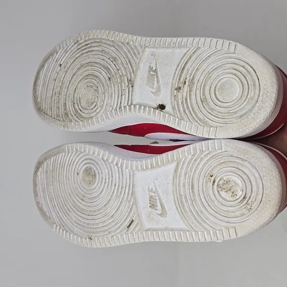 NIKE Court Vision Low Men’s Sneakers Gym Red/White Size 9.5