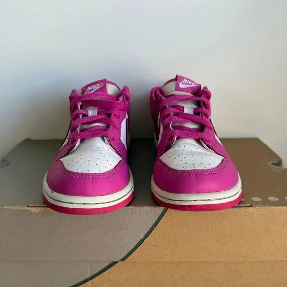 Nike Dunk Low ‘Active Fuchsia/White’ Kids Sneakers - Size 2 Y