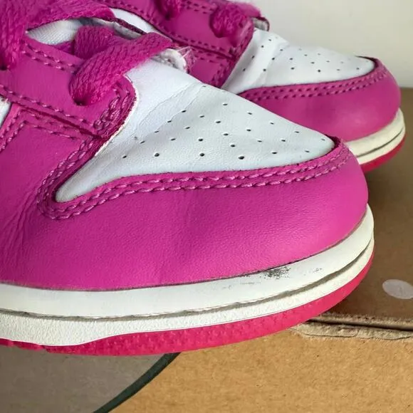 Nike Dunk Low ‘Active Fuchsia/White’ Kids Sneakers - Size 2 Y