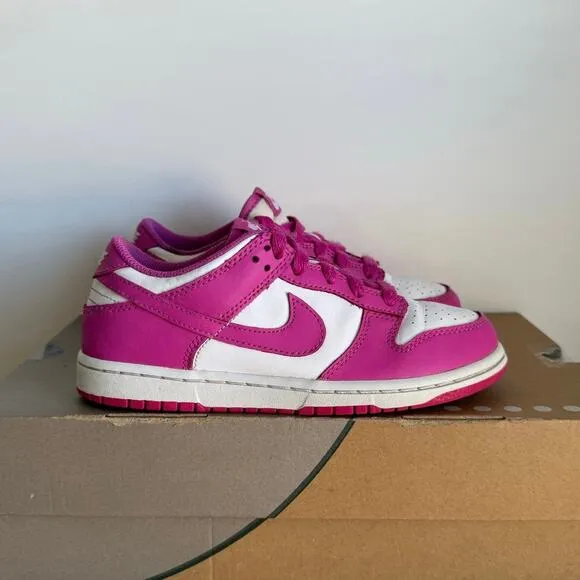 Nike Dunk Low ‘Active Fuchsia/White’ Kids Sneakers - Size 2 Y