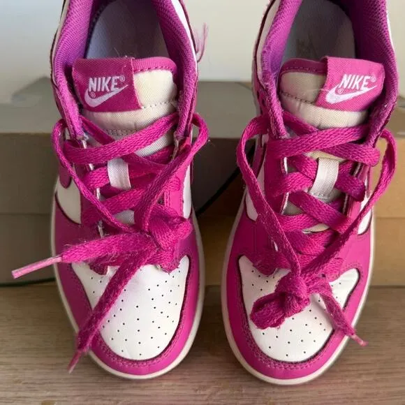 Nike Dunk Low ‘Active Fuchsia/White’ Kids Sneakers - Size 2 Y