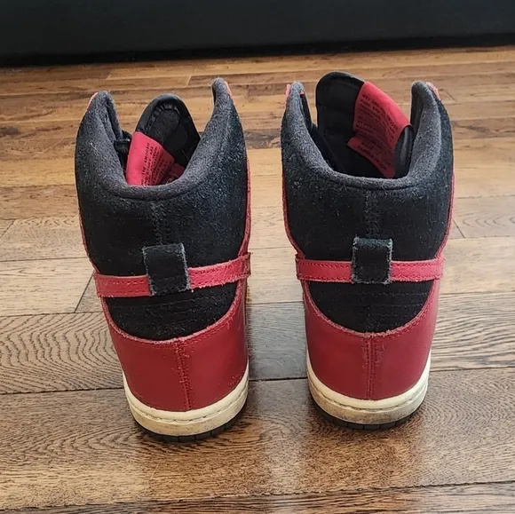 Nike Dunk Sky High Bred Hidden Wedge Released 2012 Womens size 7.5