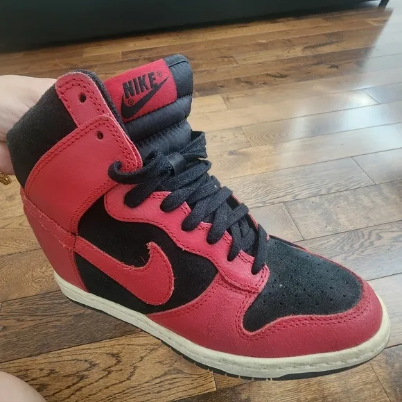 Nike Dunk Sky High Bred Hidden Wedge Released 2012 Womens size 7.5