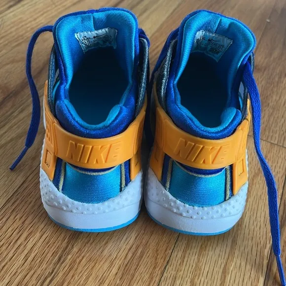 NIKE HUARACHE run blue and orange 12.5c