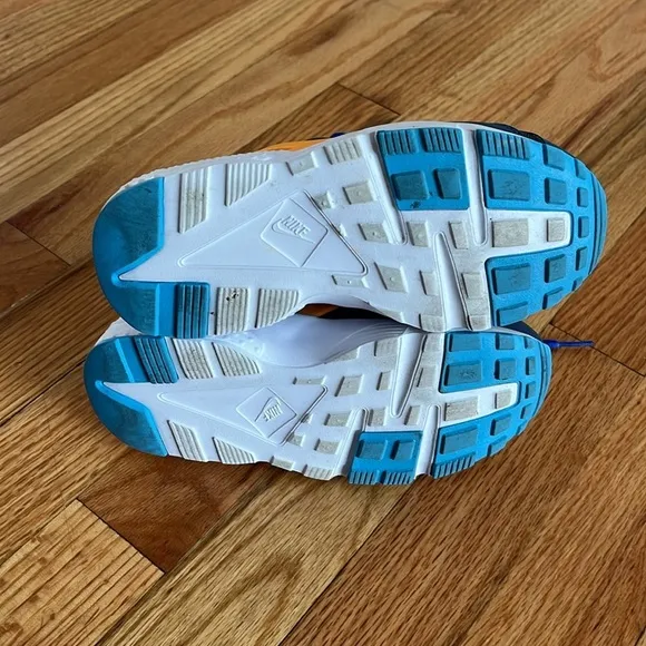 NIKE HUARACHE run blue and orange 12.5c