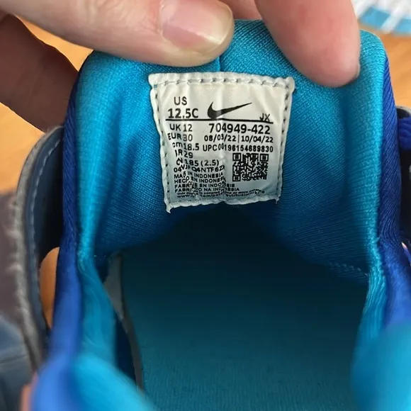 NIKE HUARACHE run blue and orange 12.5c